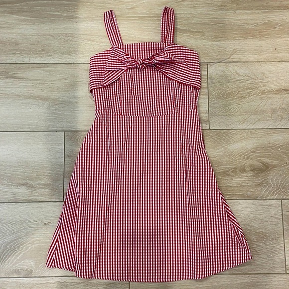 monteau red gingham dress Red Gingham Button Front Dress by Moon River